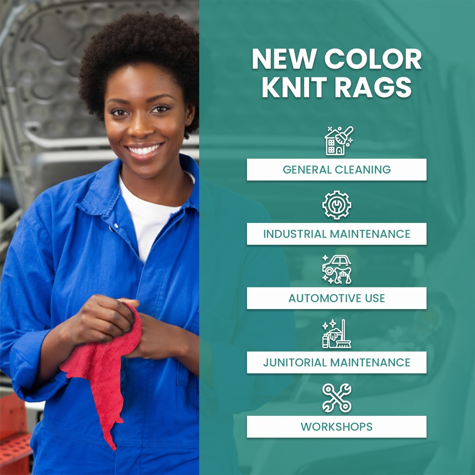 Colored New T-Shirt Knit Rags – 600 LB Boxes | Bulk Industrial Cleaning Wipes