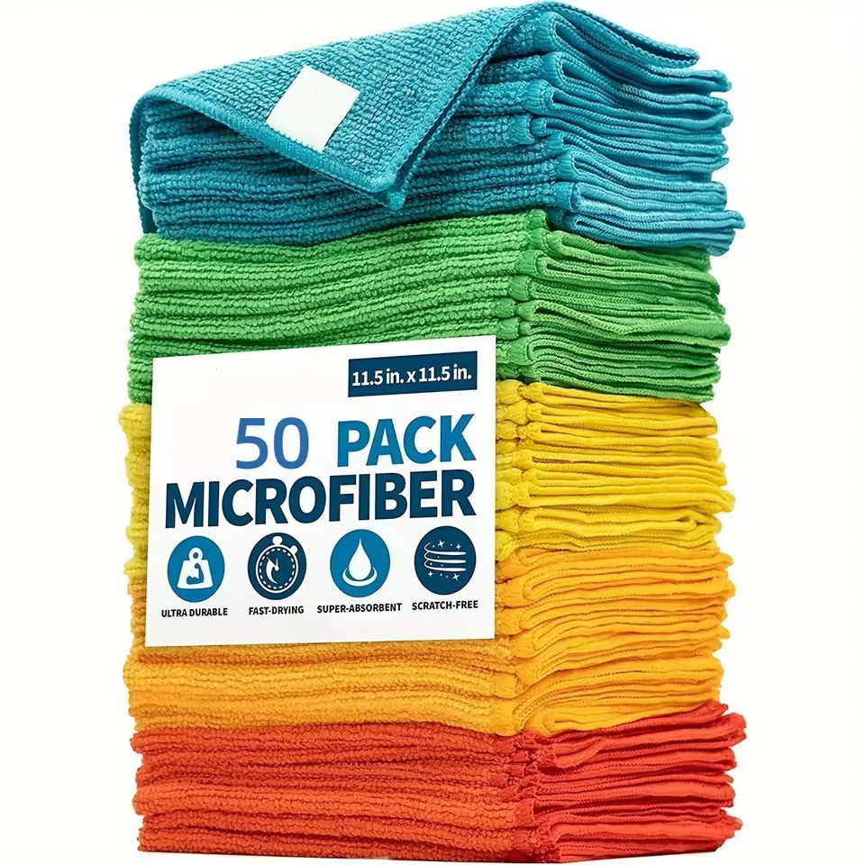 5/10/20PCS Microfiber Cleaning Cloth Kitchen Bathroom Dish Towel Rag
