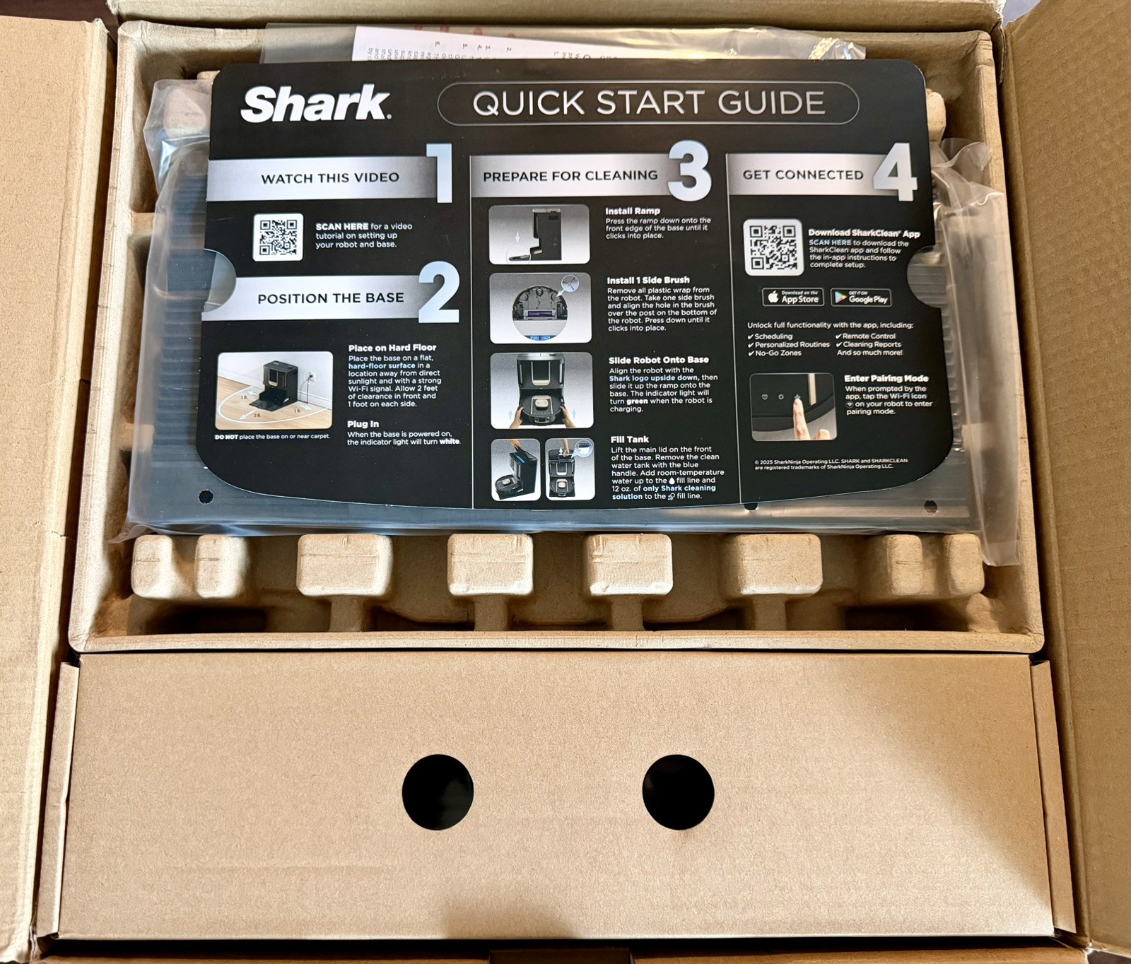 Shark PowerDetect ThermaCharged Robot Vacuum & Mop RV2920XE NeverTouch Pro NEW