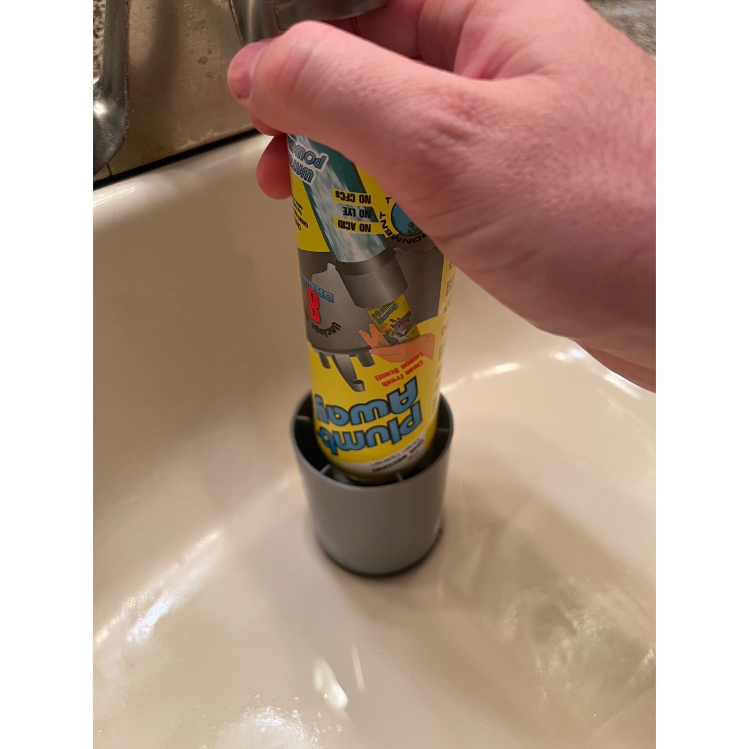 Plumb Away Drain Clog Remover & Cleaner-NO Chemicals-Easy to use- REFILL CAN