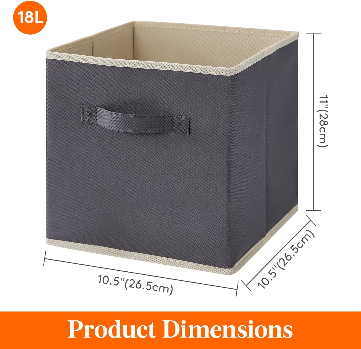 12 Packs Storage Cubes, 11 Inch Cube Storage Bins, Foldable Decorative Fabric
