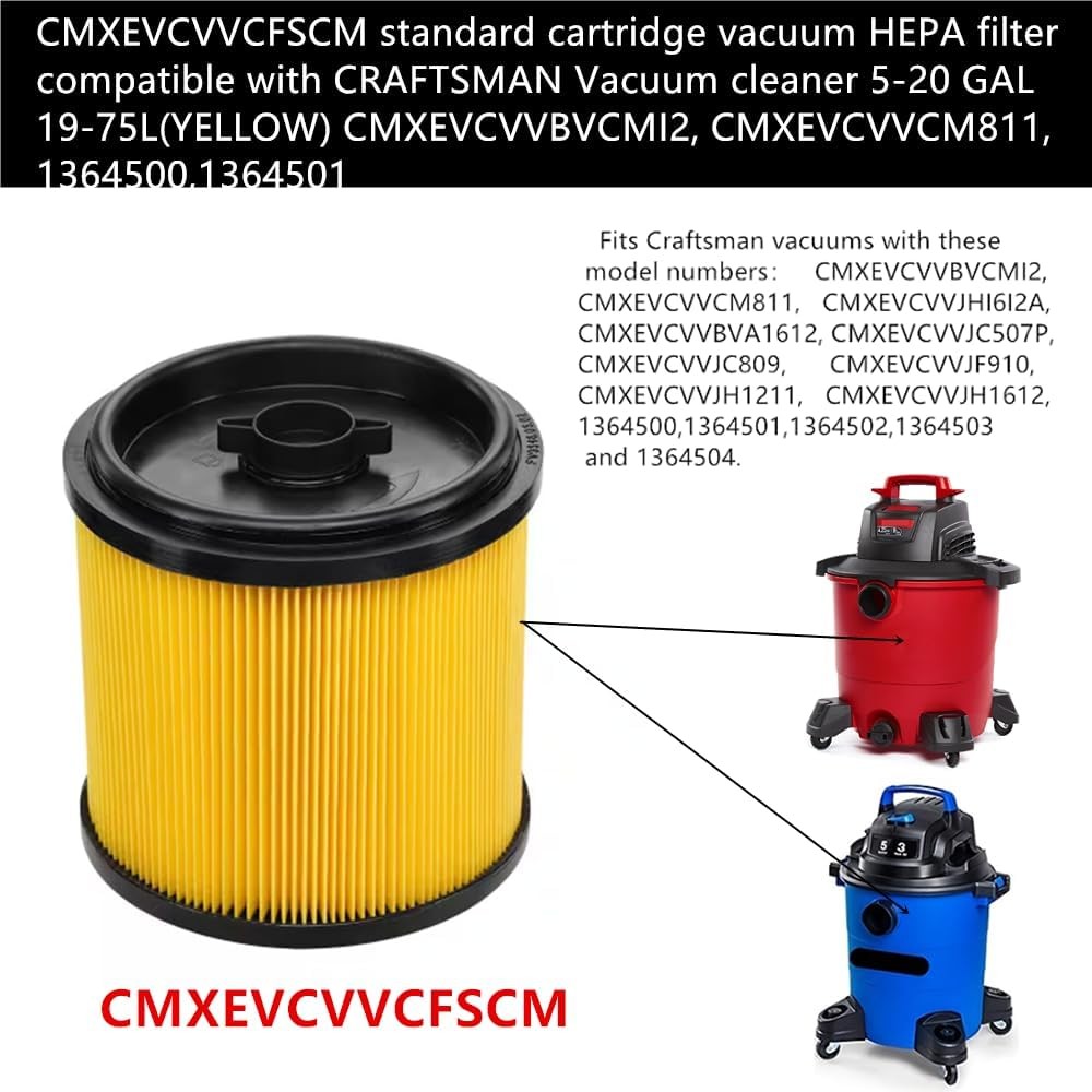 2 PACK standard cartridge vacuum HEPA filter CMXEVCVVCFSCM compatible