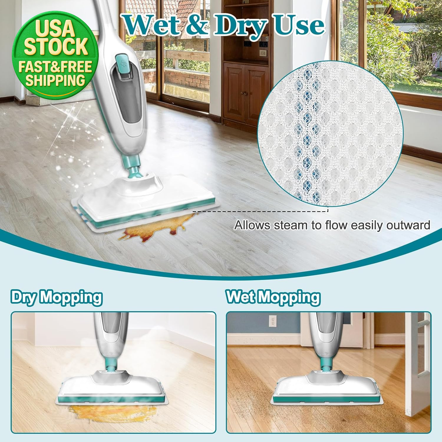 4 Pack Microfiber Steam Mop Pads for Black and Decker SM1600 SM1610 SM1620