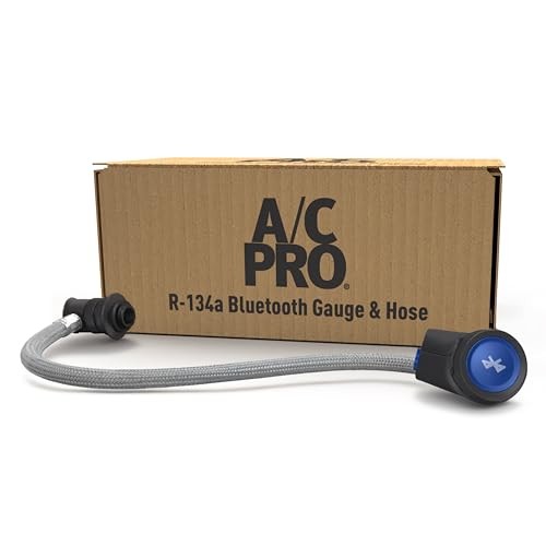 Smart Charge Bluetooth Car Air Conditoner R-134a Refrigerant Gauge & Hose,