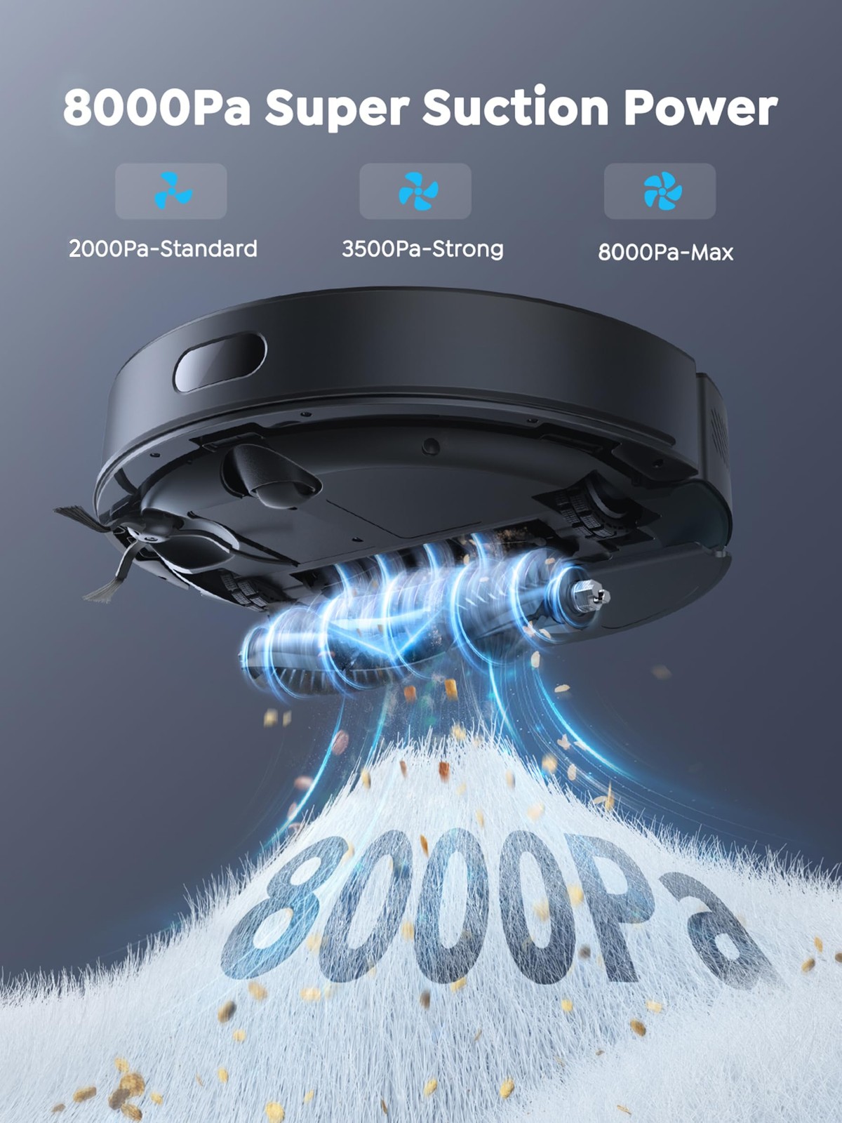 Vyzzle Robot Vacuum and Mop, 8000Pa Self Emptying Robot Vacuum with LiDAR Nav…
