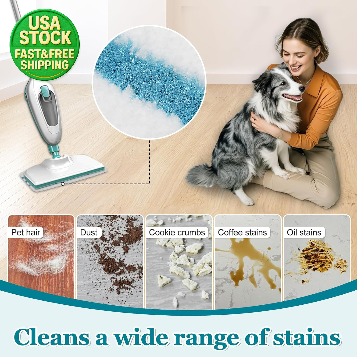 4 Pack Microfiber Steam Mop Pads for Black and Decker SM1600 SM1610 SM1620