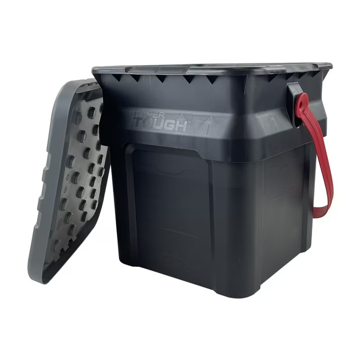 (2 pack) Hyper Tough 5 Gallon Heavy Duty Plastic Material Bucket Tote,Adult