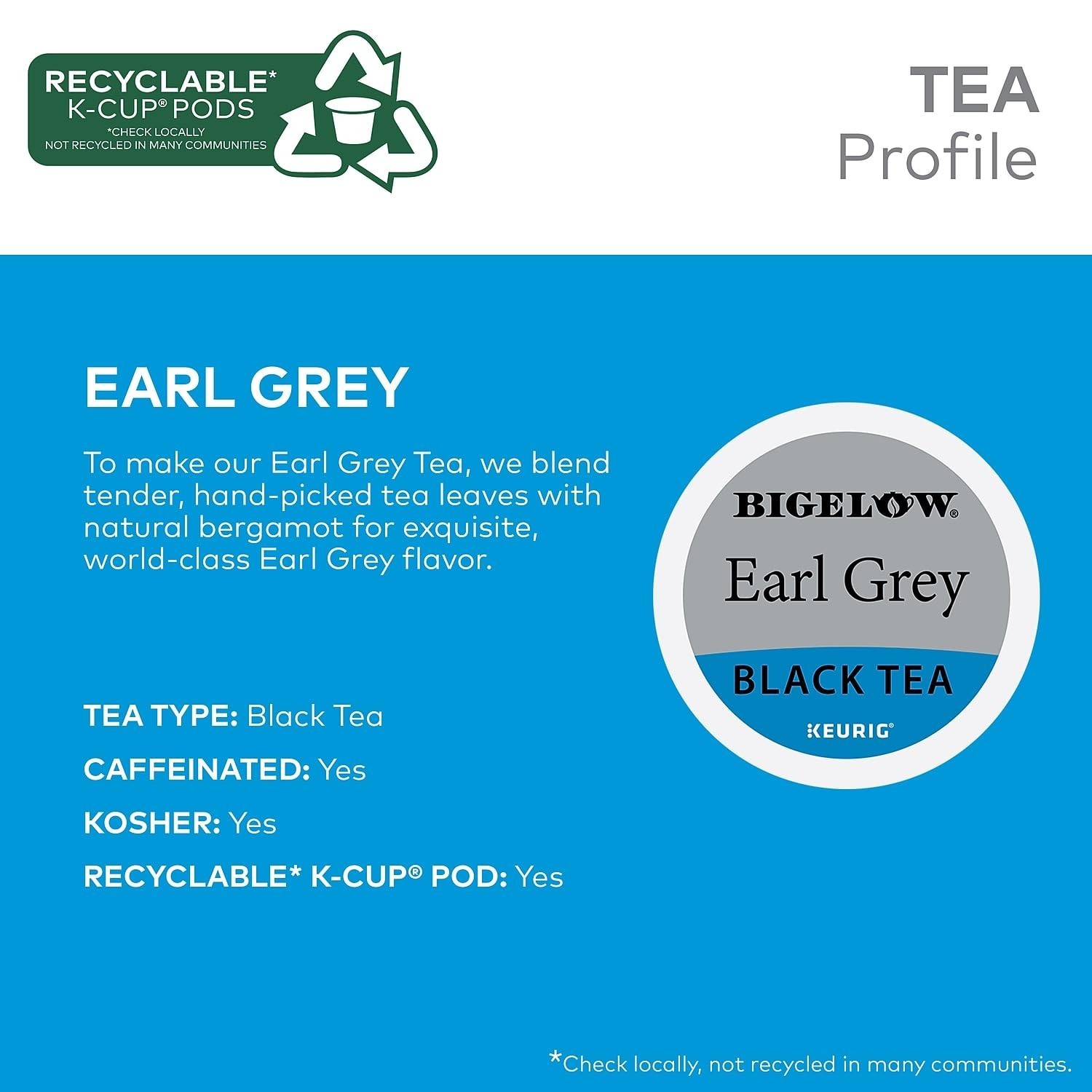 Bigelow Earl Grey Tea K-Cup for Keurig Brewers, 24 Count