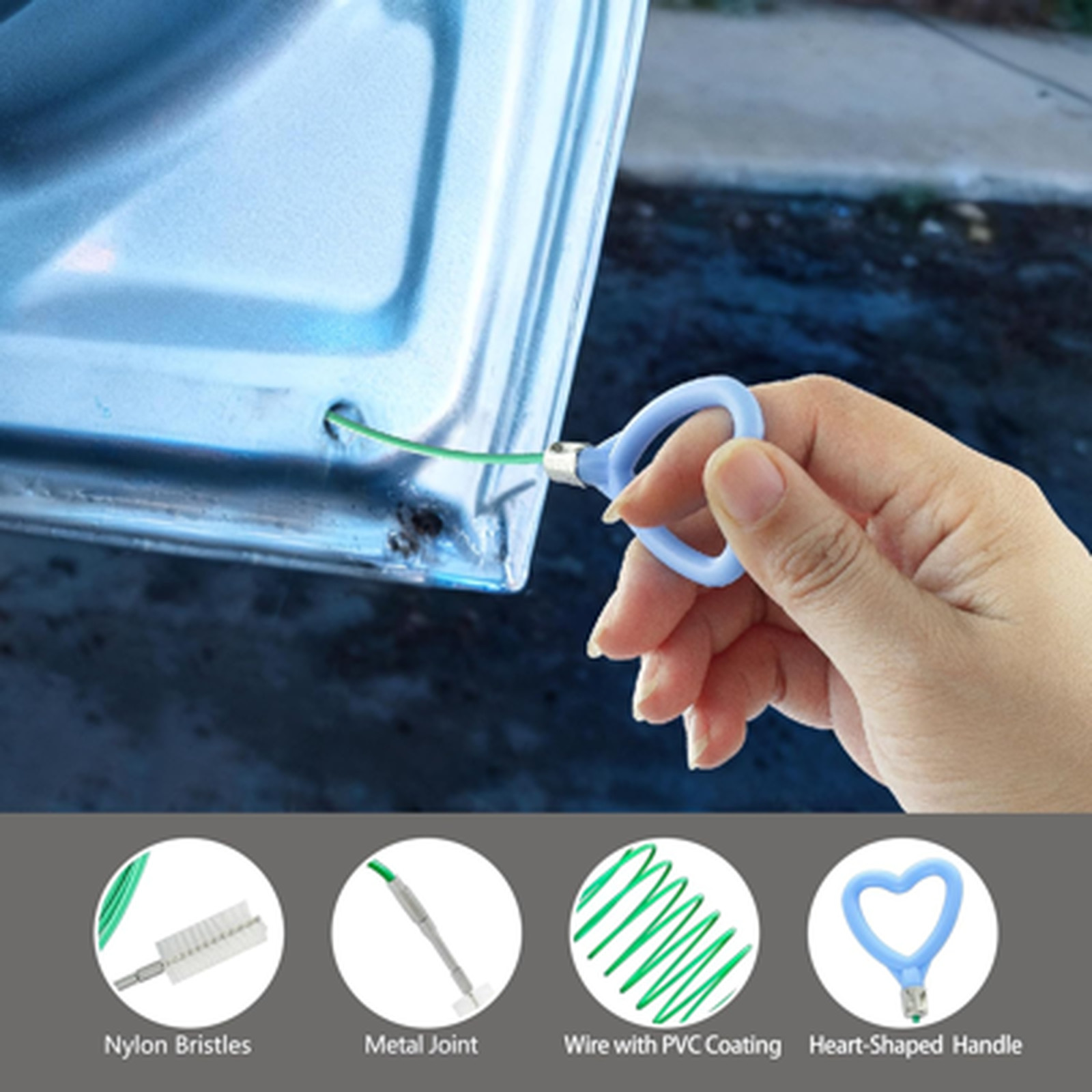 Sunroof Drain Cleaning Tool, Extra Long Flexible Pipe Cleaner, Car AC and