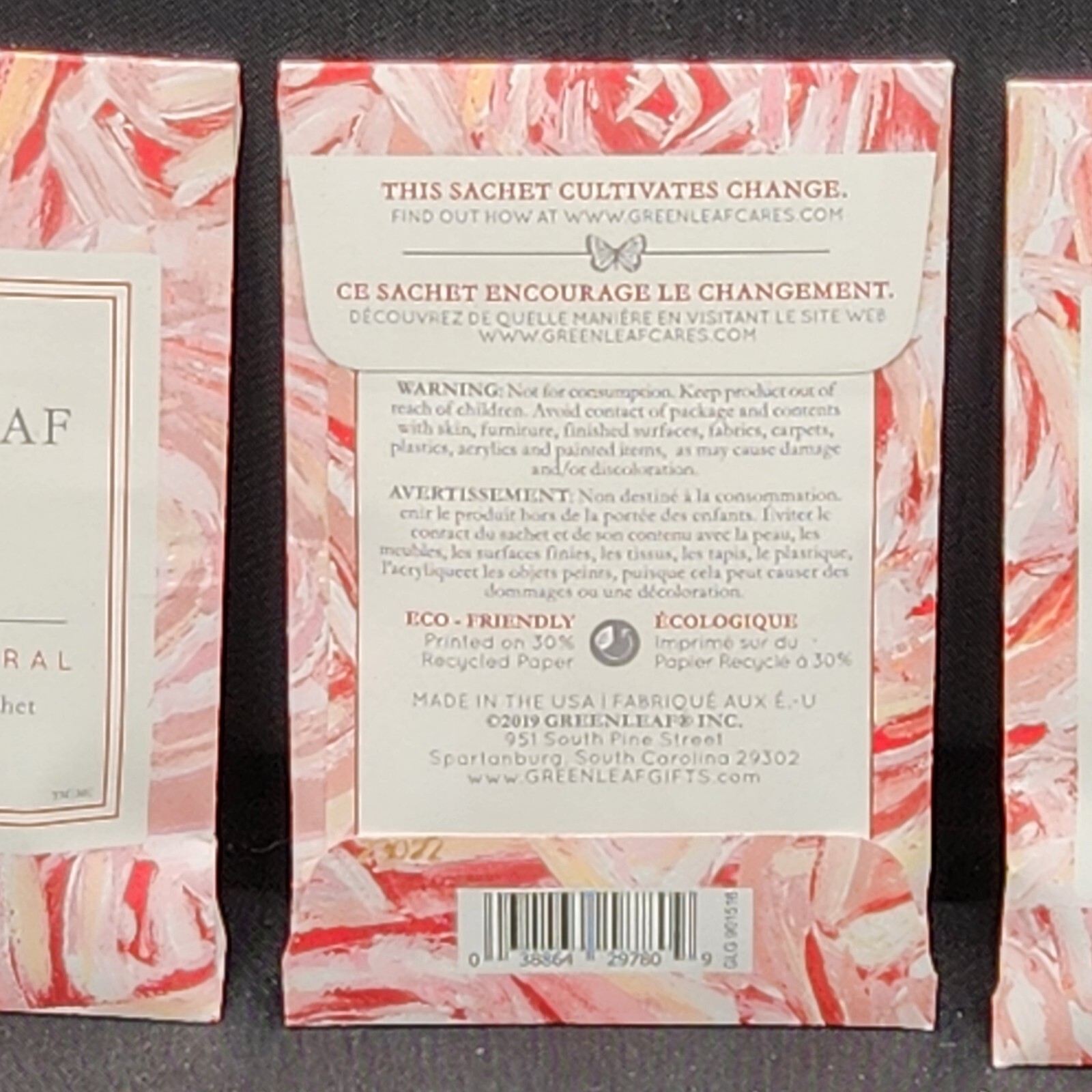 Greenleaf Sachet Roses Scent Classic Floral mini packets lot 3 ~ 0.68 cu in New