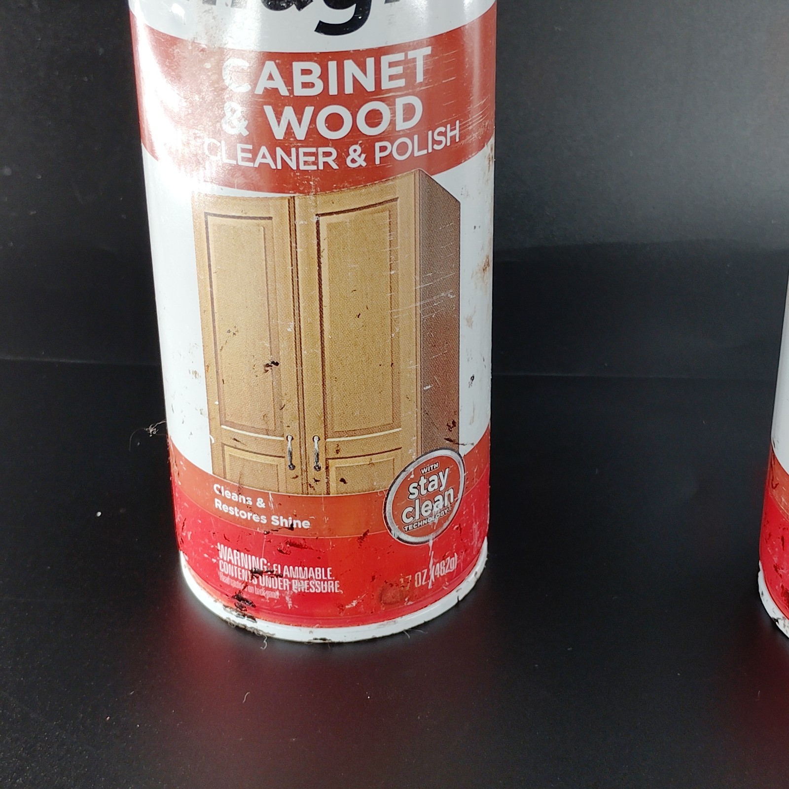 2-Magic Cabinet & Wood Cleaner & Polish, Cleans & Restores Shine, 17oz 90% Full