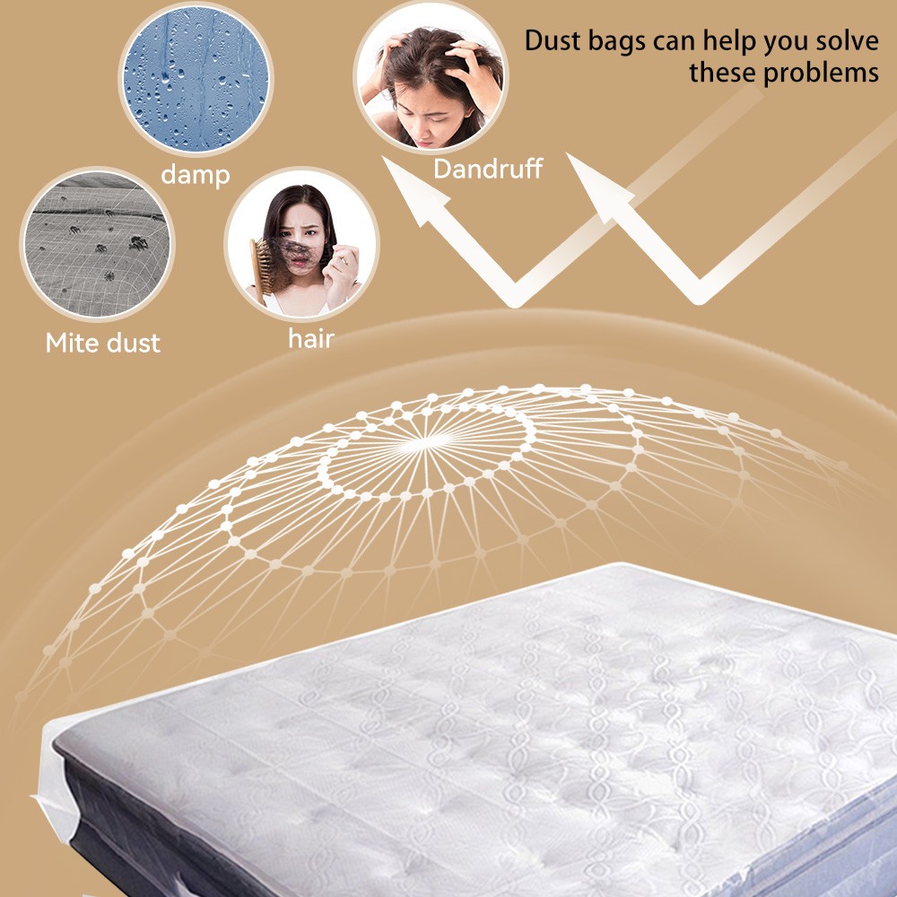 Queen King Mattress Bag for Moving and Storage 3.2 Mil Thick Plastic Cover Home