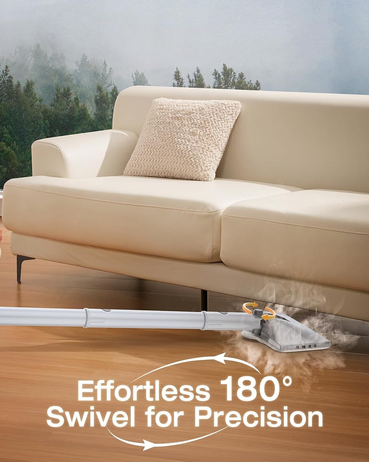 10-in-1 Steam Mop & Handheld Cleaner, 350ml Tank, 10s Heat-Up for Quick Cleaning