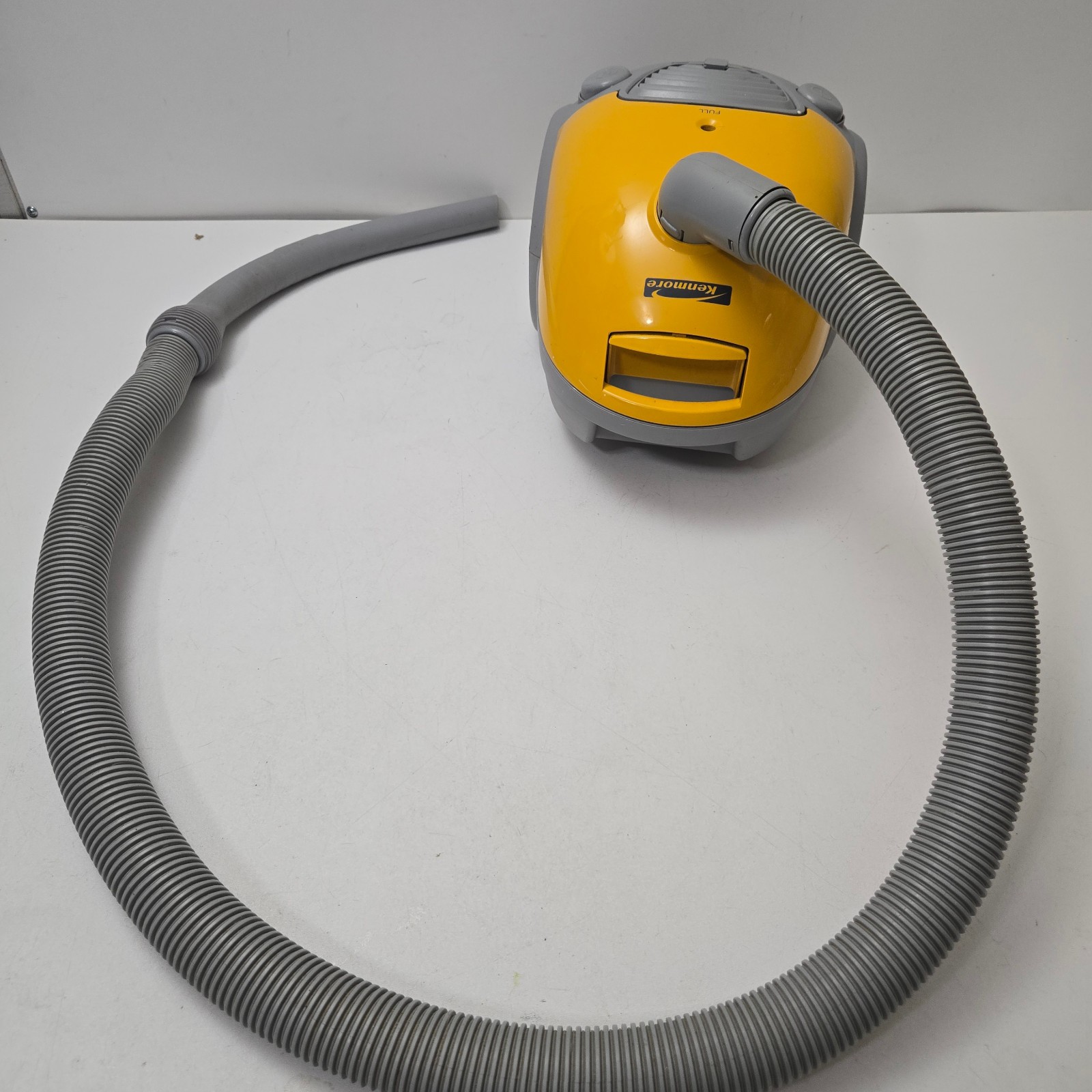 Kenmore Vacuum 721 Yellow Bagless Compact Canister W/Hose Used