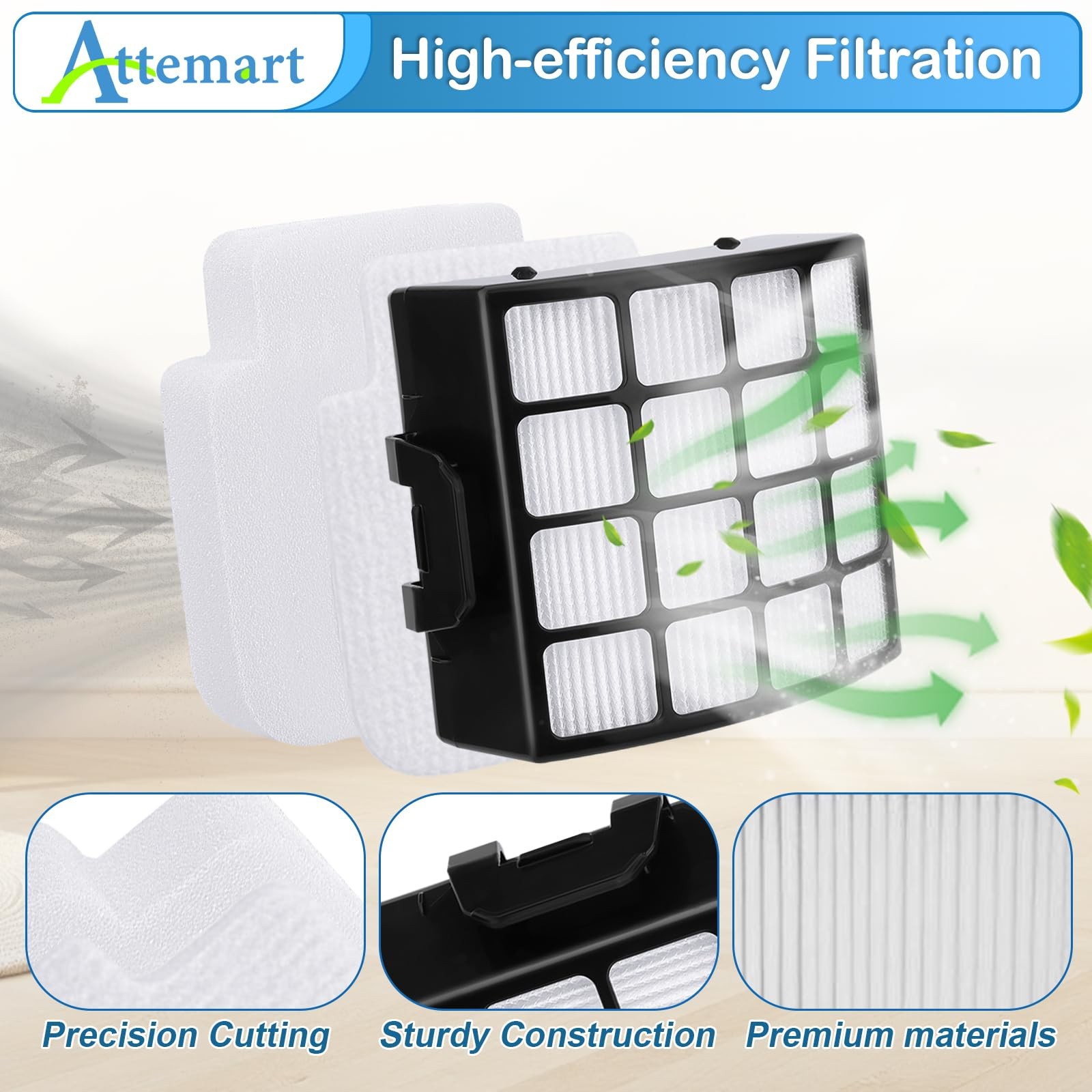 13 Pcs AZ3002 Replacement Part Filter Compatible with Shark Upright Vacuum AZ…