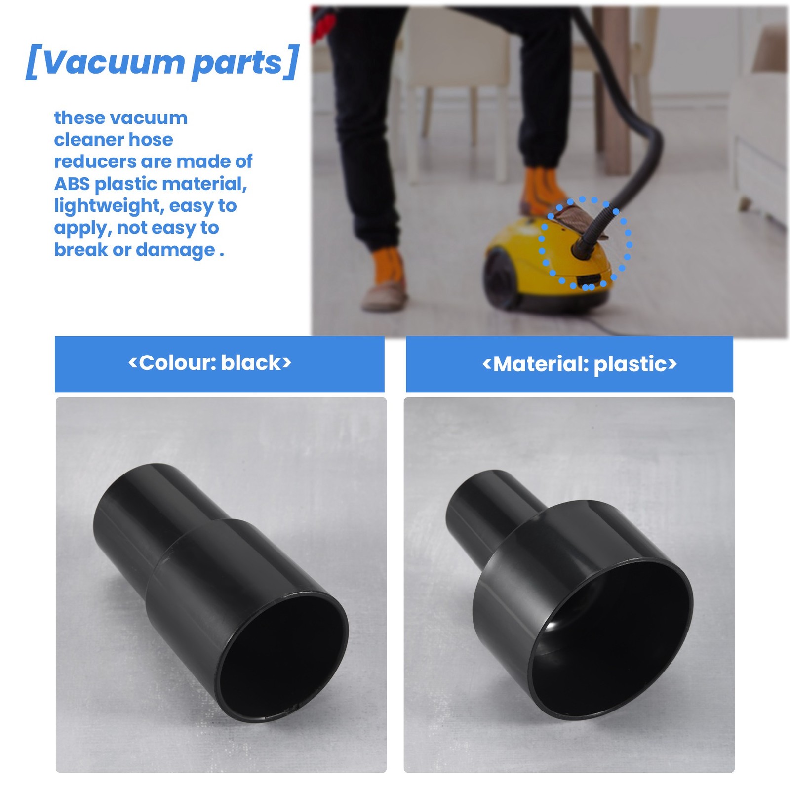 3 Pieces Universal Vacuum Hose Adapter Wet Dry Vacuum Converter Reducer5539