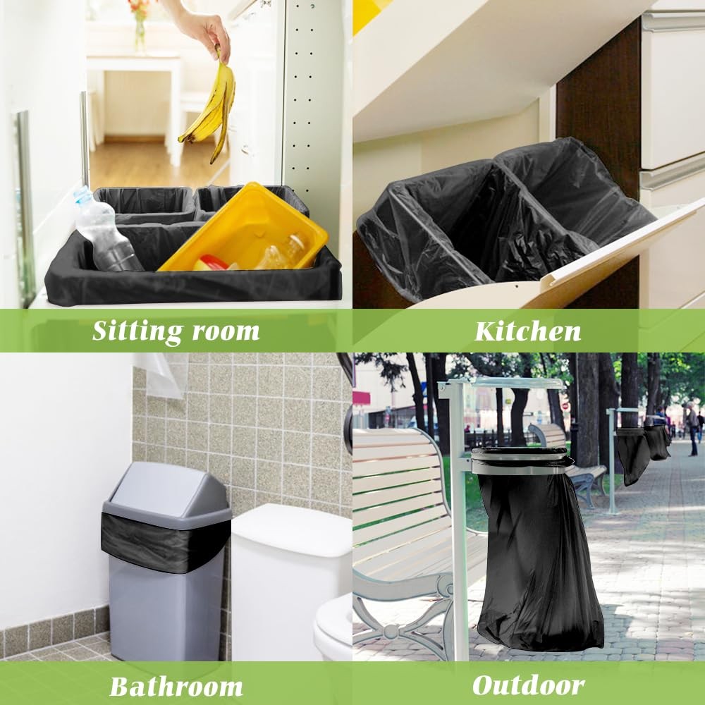 10 Gallon 200 Counts Extra Strong Trash Bags Tall Kitchen Garbage Bags by Tei…