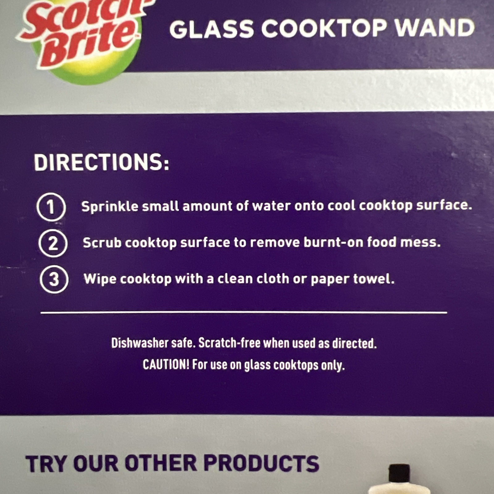 Scotch-Brite Scratch free Glass Cooktop wand with replacement heads.