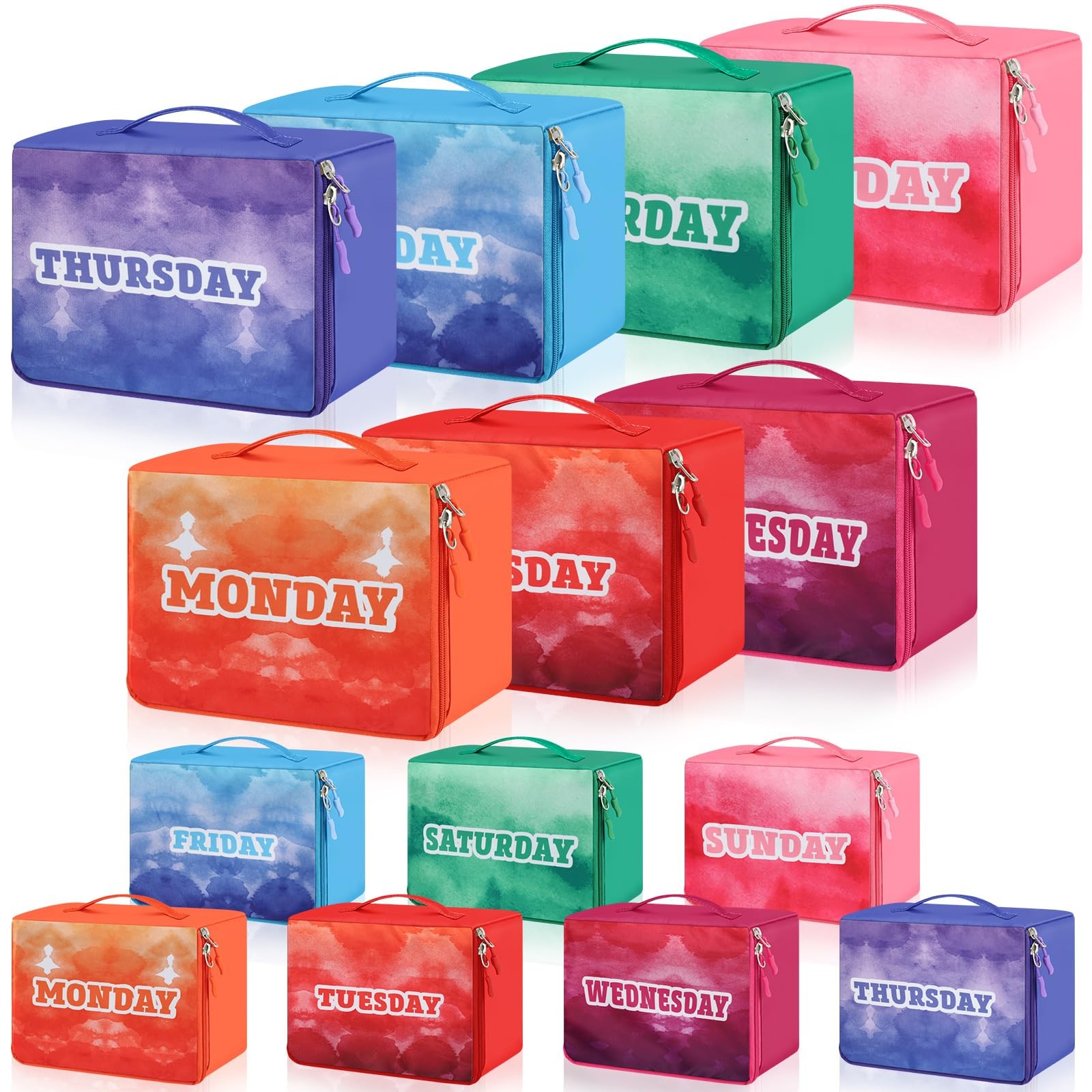 14 Pcs Packing Cubes for Travel Kids Days of Week Compression Packing Cubes C…