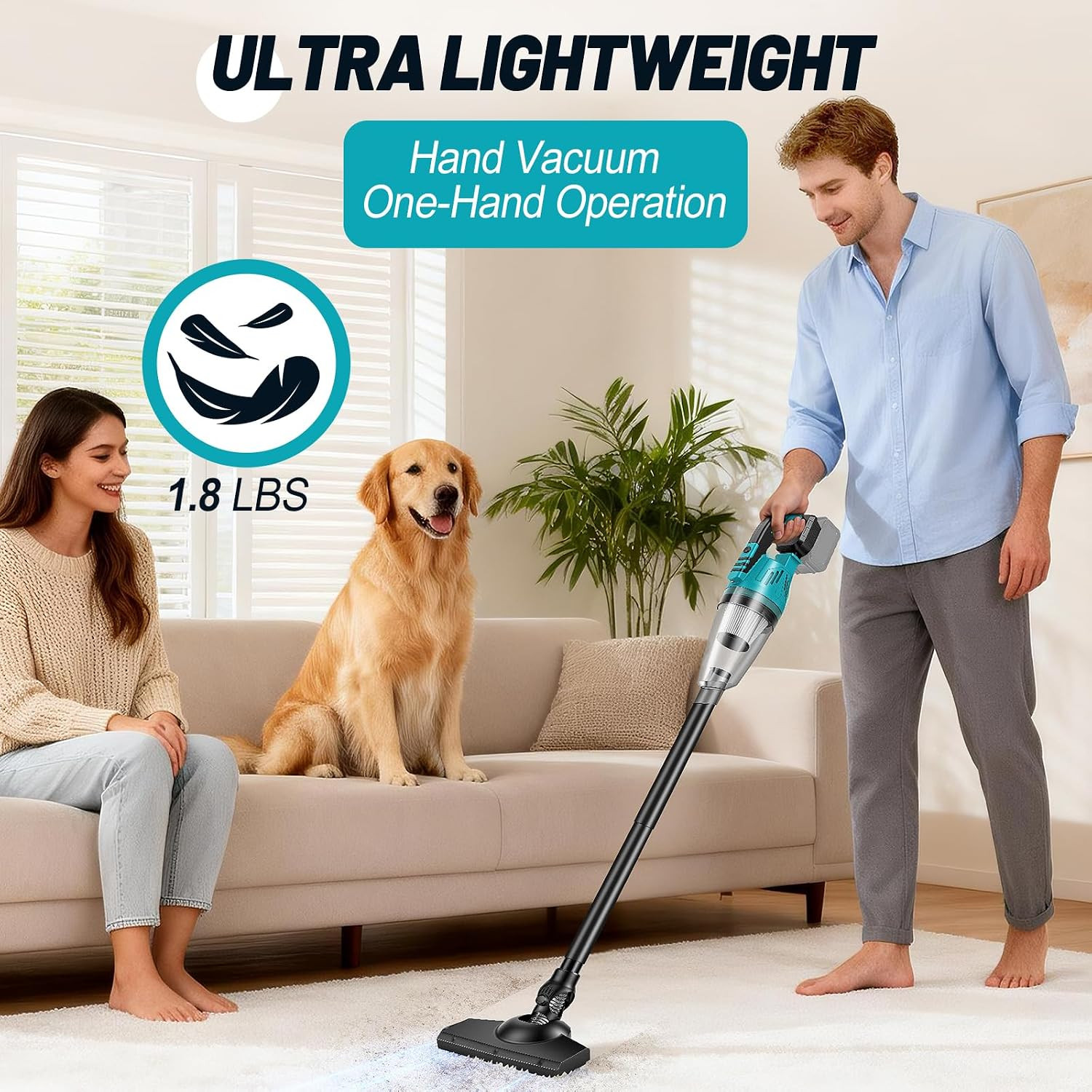 Cordless Vacuum Cleaner Compatible with Makita 18V Battery, Handheld Battery …