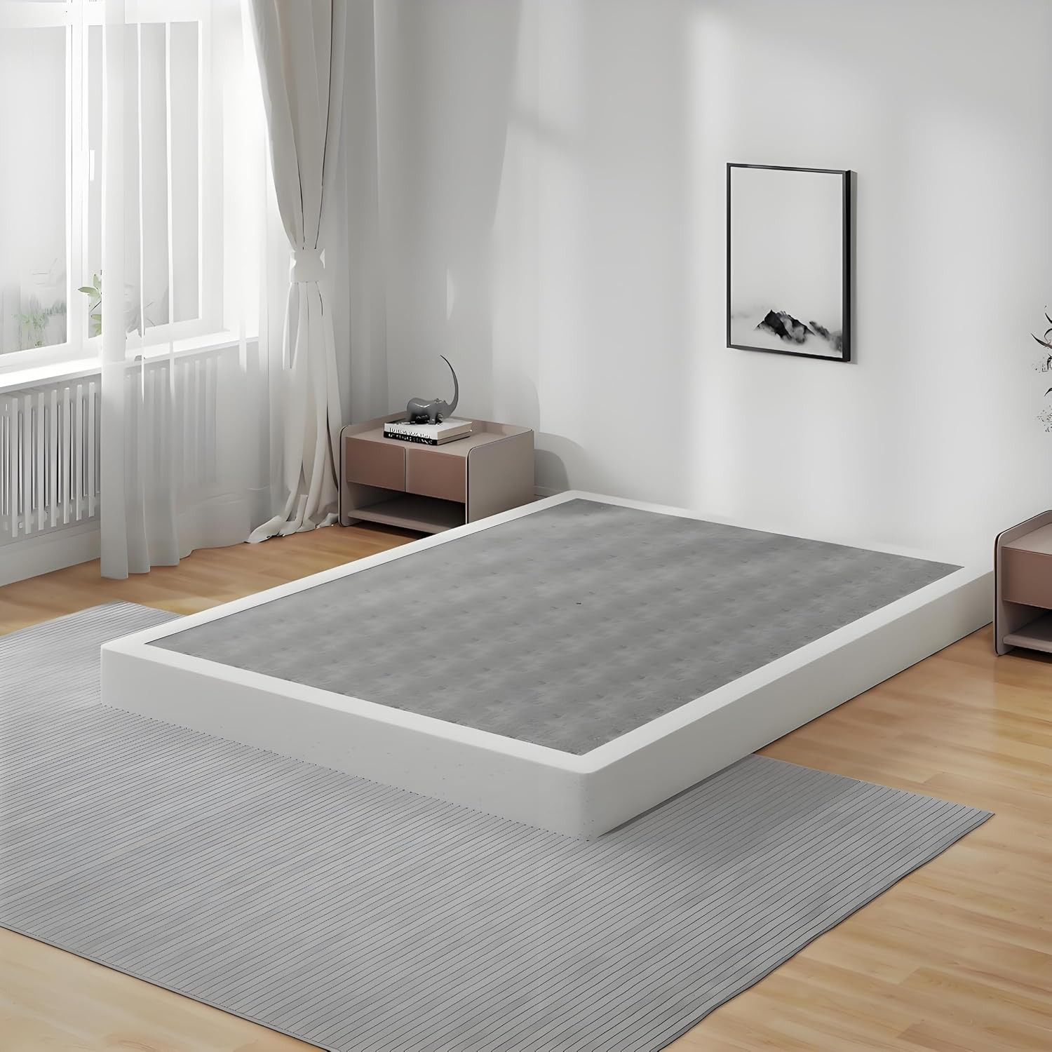 Snaye Queen Box Spring Bed Base 5 Inch, 3000Lbs Heavy Duty Box Spring Queen