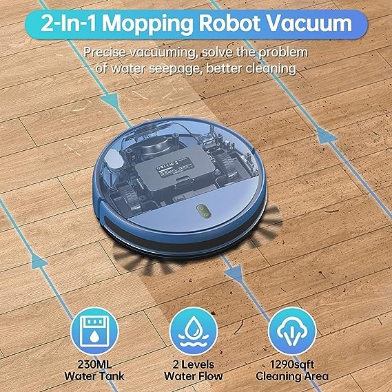 ZCWA Robotic Vacuum and Mop Blue BR151 Missing Accessories