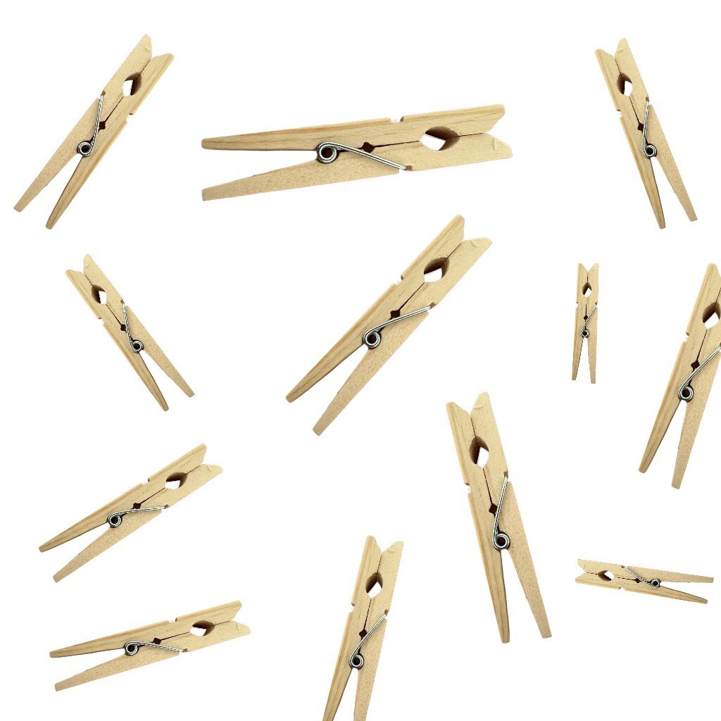 60 PCS Wooden Clothespins Heavy Duty Wood Clips for Laundry Crafts Photos