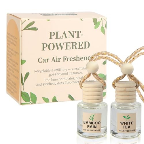 Essential Oil Car Air Freshener 2 1 Count (Pack of 1) Bamboo Rain & White Tea