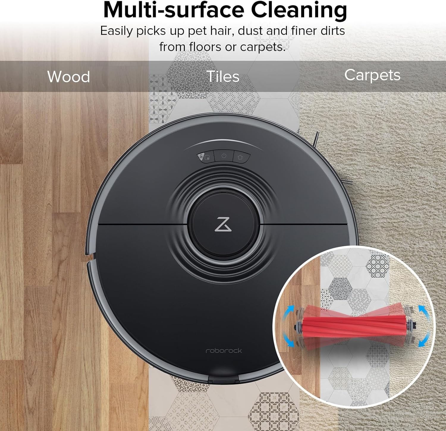 Roborock Rubber Main Brush Replacement Qrevo S Pro Q Revo Series S7 Max Ultra