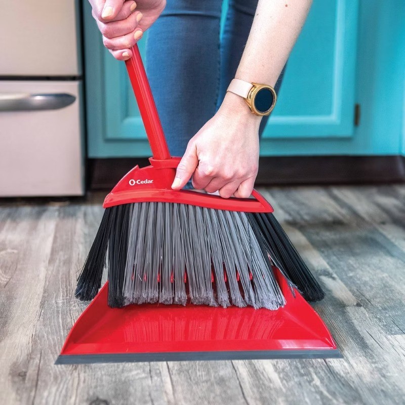 PowerCorner Pet Pro Assembled Broom with Step-On Dustpan