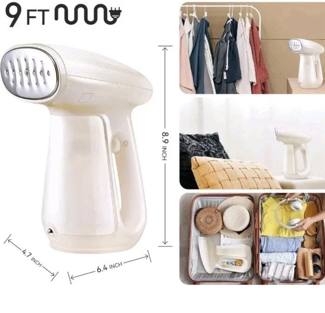 Bear Steamer for Clothes, Handheld Clothes Steamer,1300W Strong Power Garment St