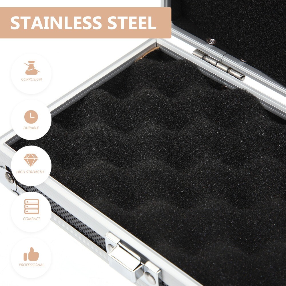 18*11*5.5cm Aluminum Alloy Storage Box With Handle Portable Organizer Large Tool