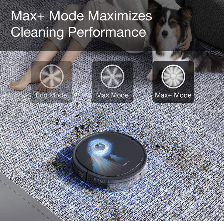 ECOVACS Robotics – DEEBOT OZMO U2 PRO Robotic Vacuum & Mop With Pet Care Kit BLK