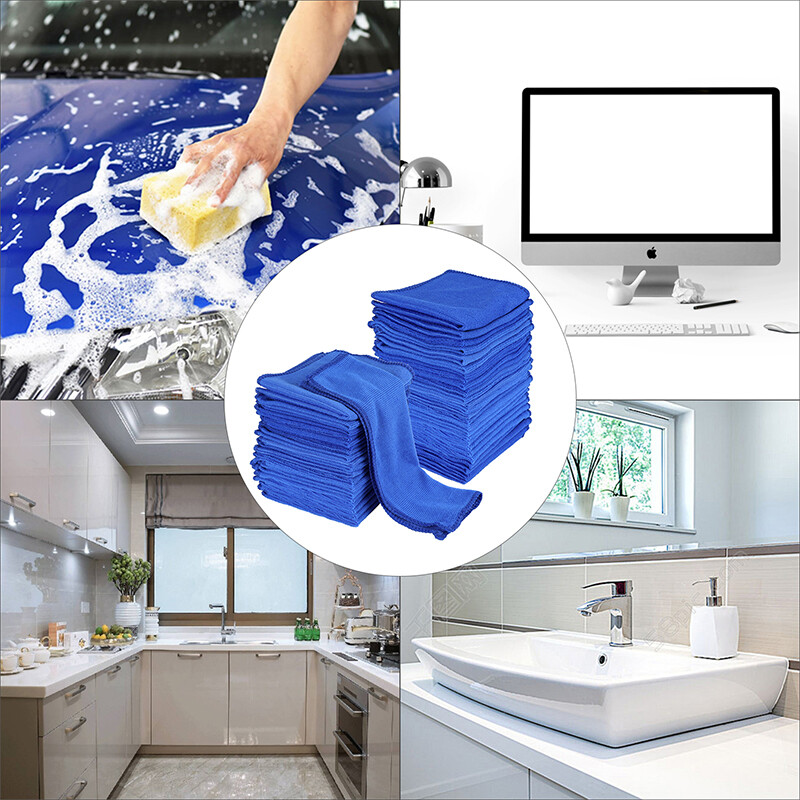 Microfiber Cleaning Cloths-50 Pack, Microfiber Towels Bulk, Towels for Cars home