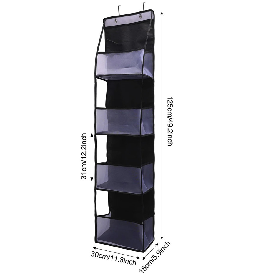 1pc 4 Layer Over The Door Hanging Organizer Cosmetics Storage – NEW