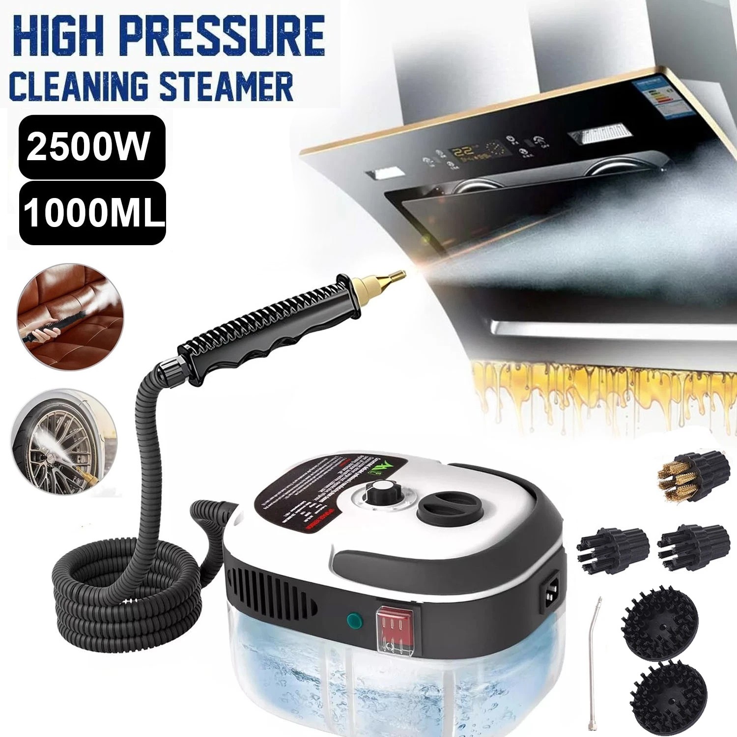 Handheld High Temp Steam Cleaner High Pressure Household Cleaning Machine 2500W