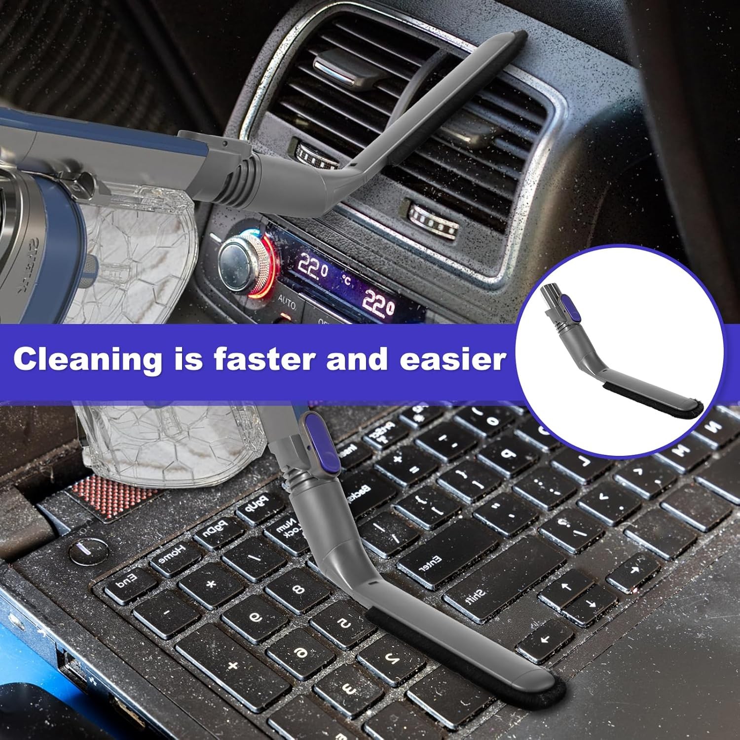IX141 Vacuum Dusting brush Replacement Parts Compatible with Shark Pet Cordless