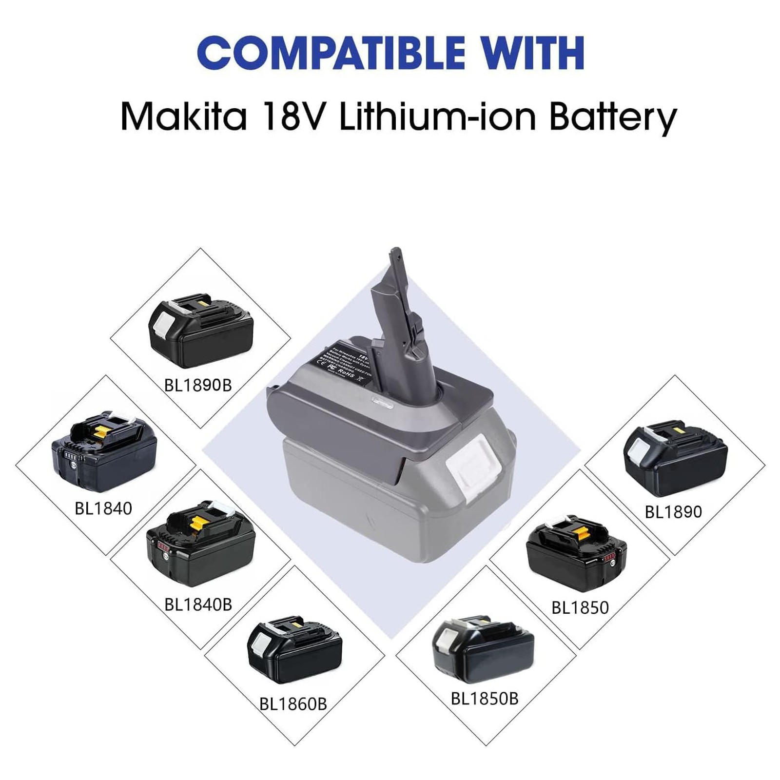Adapter Convert for MAKITA 18V Battery Fit For Dyson V6 SV04 SV03 DC61 DC62 Tool