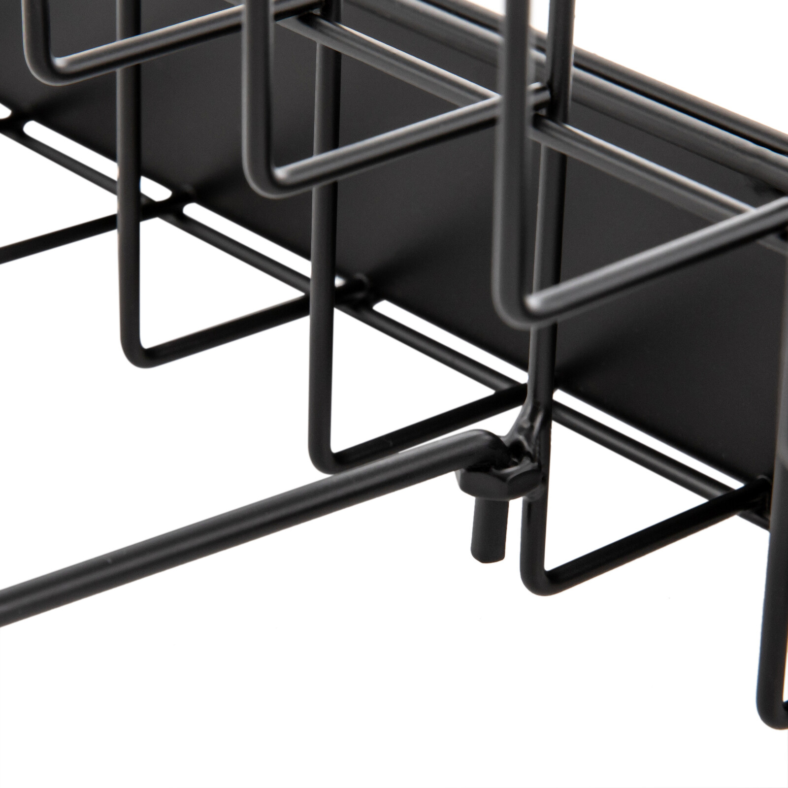 17.5″ 6-Tier Metal Magazine Rack for Offices Table Top Book Display Stand Black