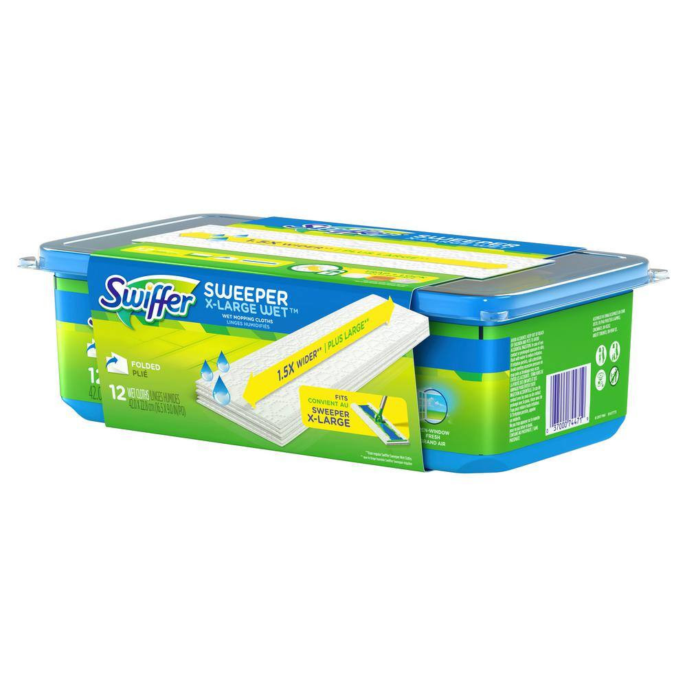 Sweeper XL Wet with Open Window Scent Wet Mop Pad Refills (12-Count, 2-Pack) Fre