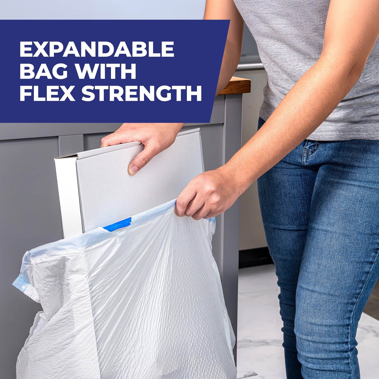 Hefty Ultra Strong 13 Gal Trash Bags, White, Fabuloso Lavender Scent, 120 Bags