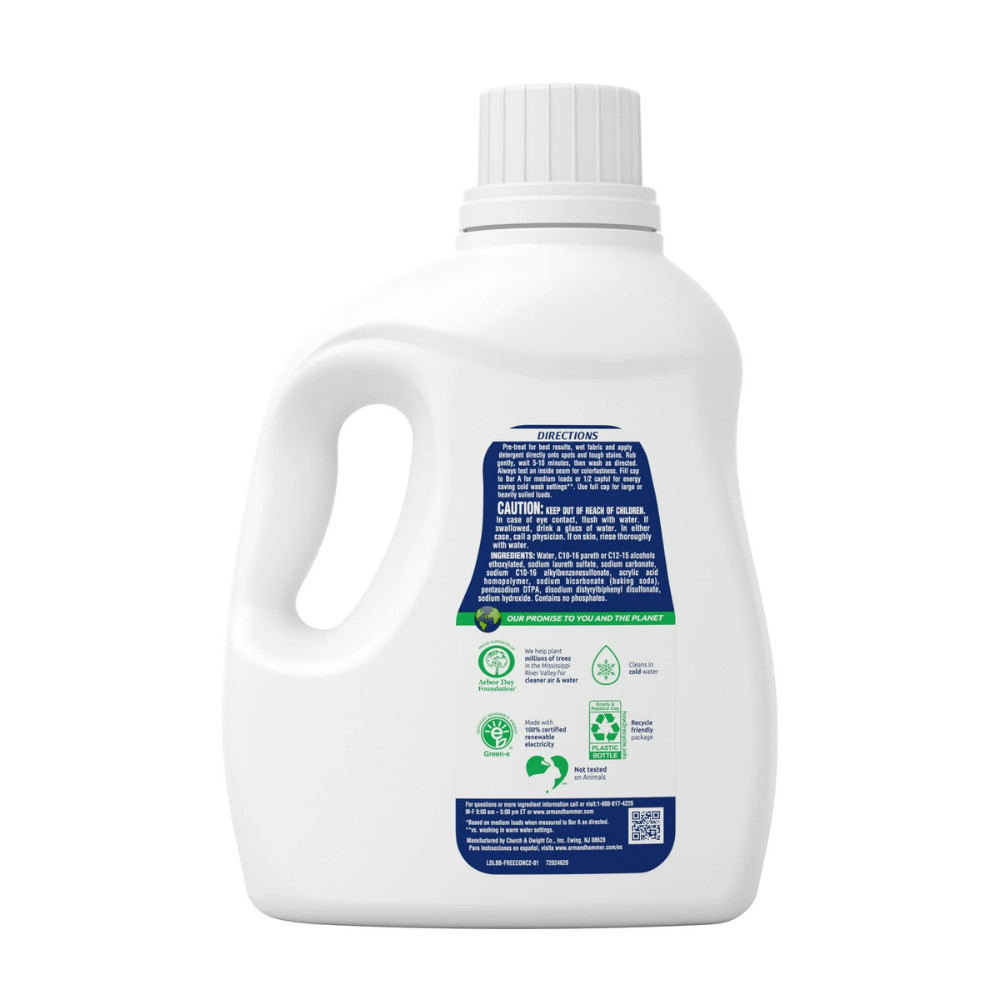 Arm & Hammer Sensitive Skin Free & Clear Laundry Detergent, 105 Loads, 105 fl oz