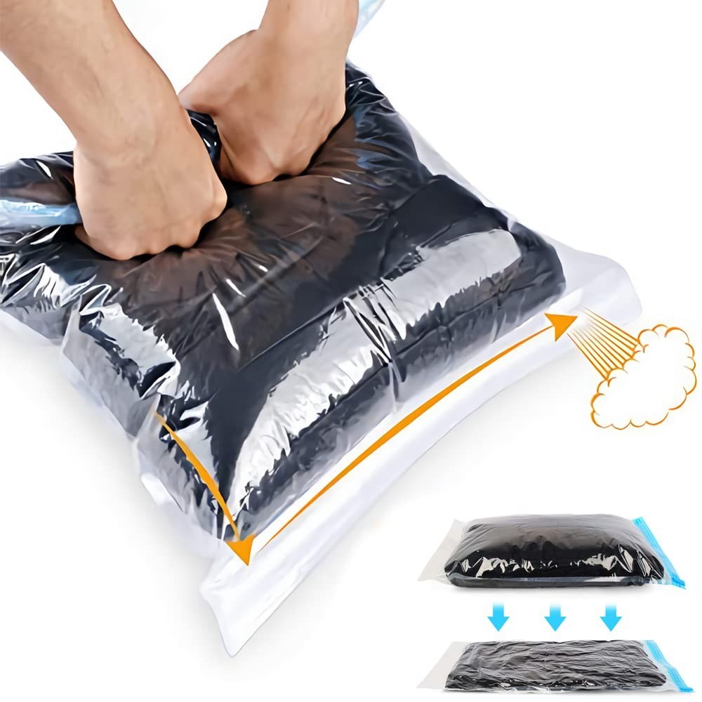 10 Pack Compression Storage Bags – Space Saver Travel Accessories – No Vacuum Ne