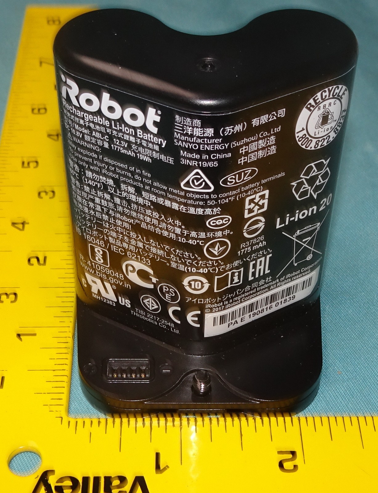 = Genuine ABL-C Battery For iRobot Braava Jet m6 Ultimate Robot Mop 3INR 19/65