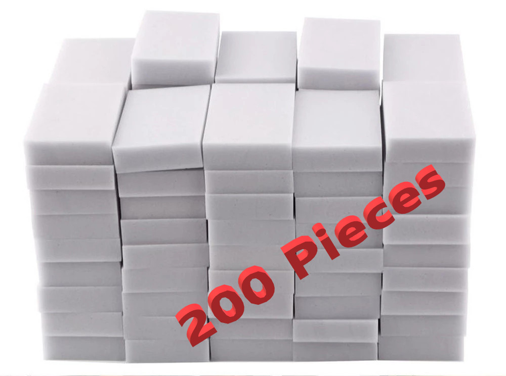Magic Sponge Eraser Melamine Cleaning Foam 10mm Thick 200 PCs PACK