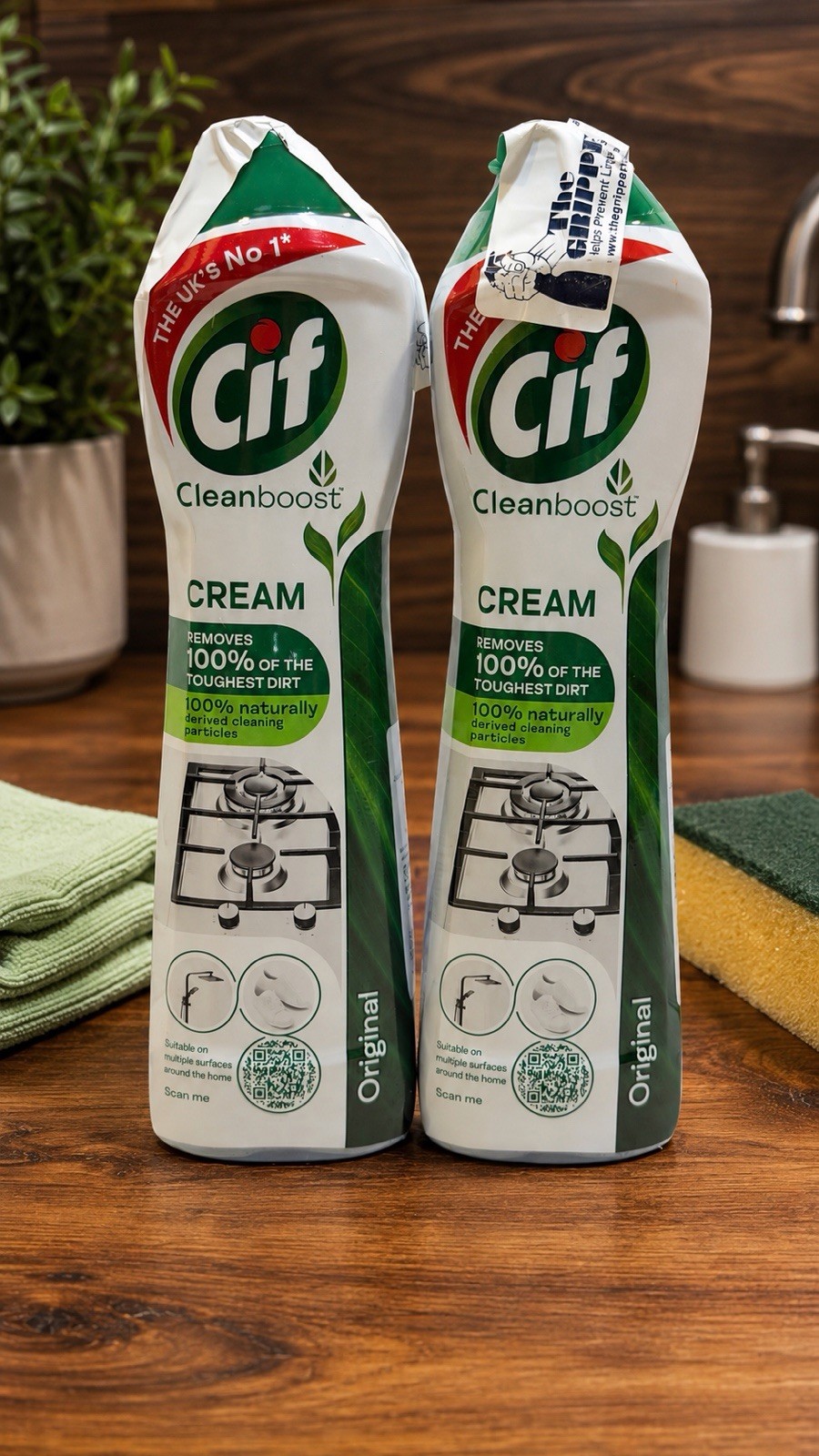 2 Pack Cif Cleanboost Cream Original Multi Surface Cleaner 500ml UK Formula