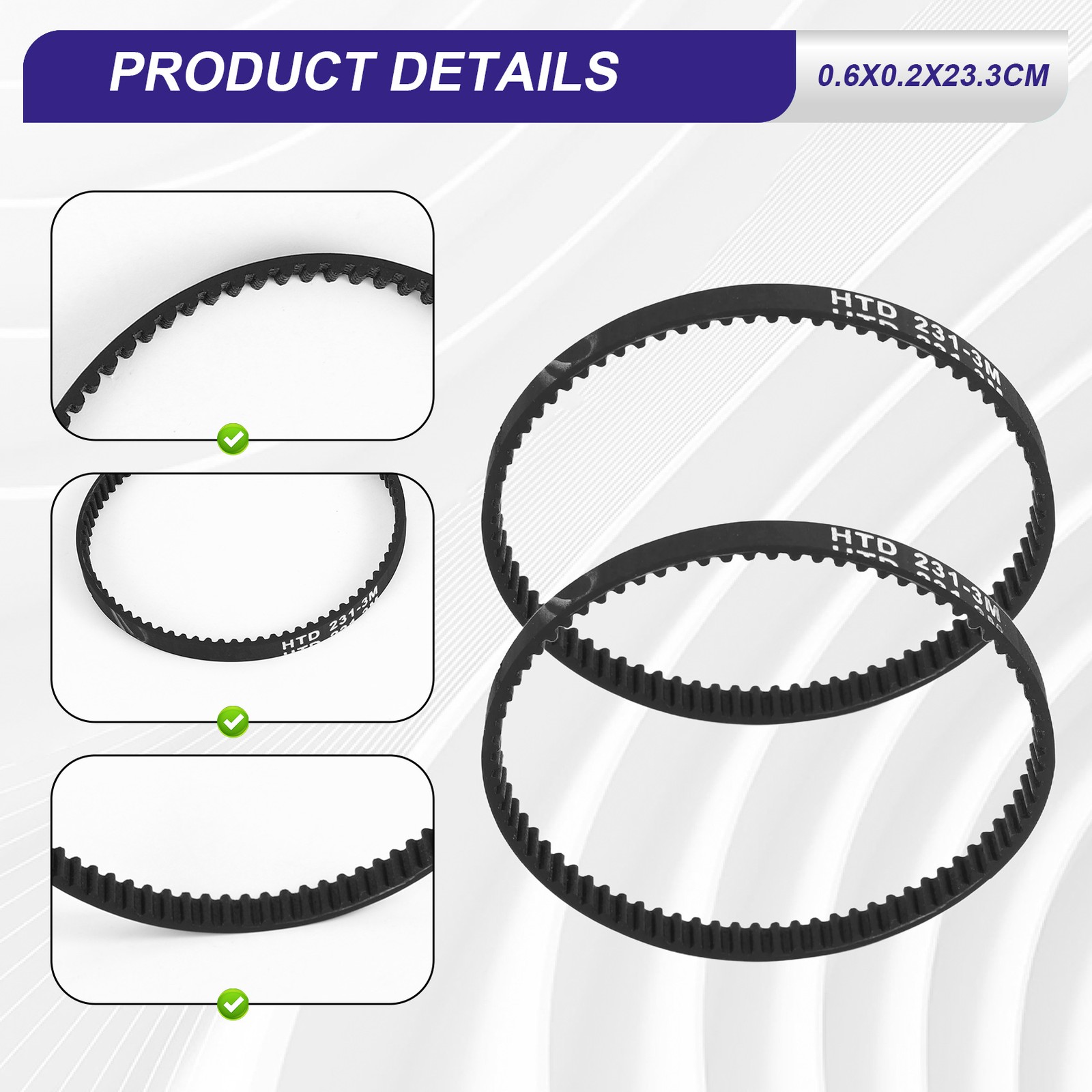 2 Pack Replacement Belts for NV501, NV502, NV503, NV505, NV500W the7787