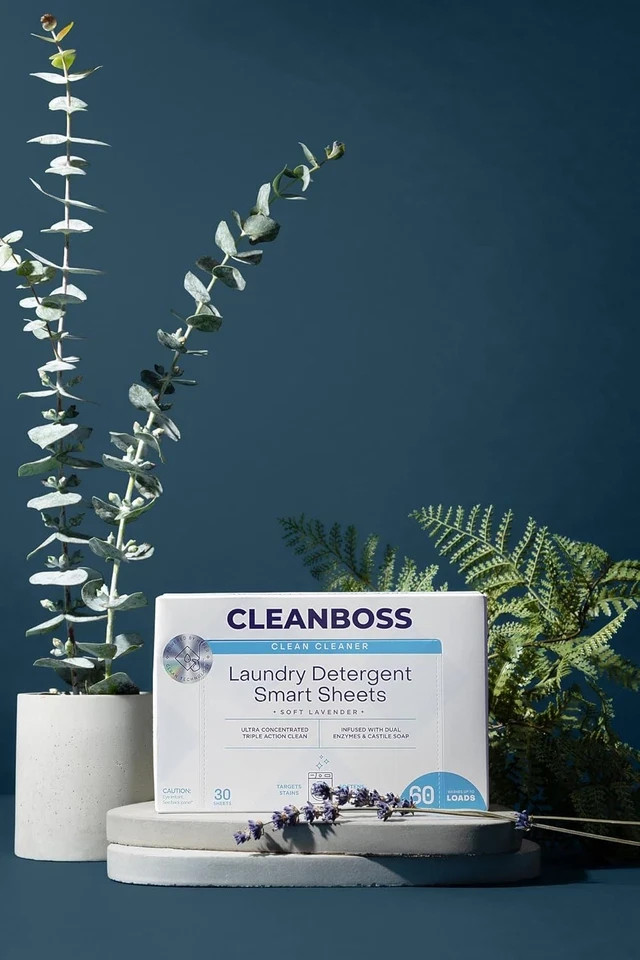 NIB 2~PACK CleanBoss Laundry Detergent Smart Sheets – 60 Sheets (120 loads) NEW!