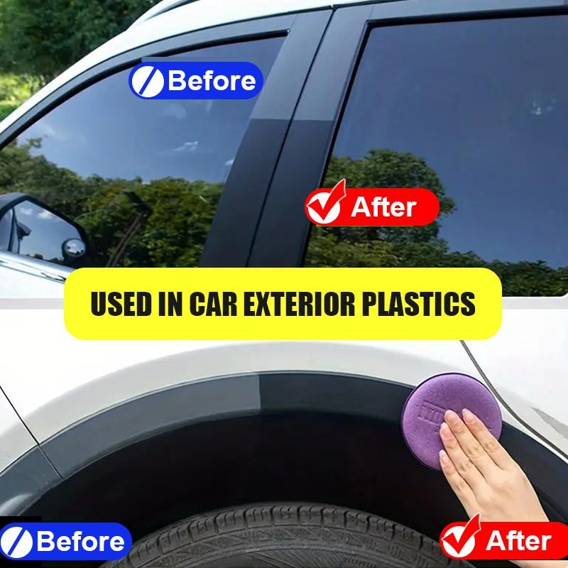 Car Plastic Restorer, Back to Black Gloss, Long-lasting Auto Polish Cleaner