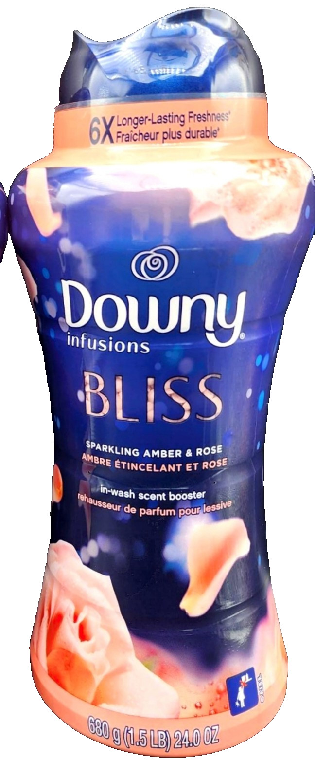 Downy Infusions BLISS Sparking Amber&Rose In Wash Scent Booster Bead HUGE 24 oz